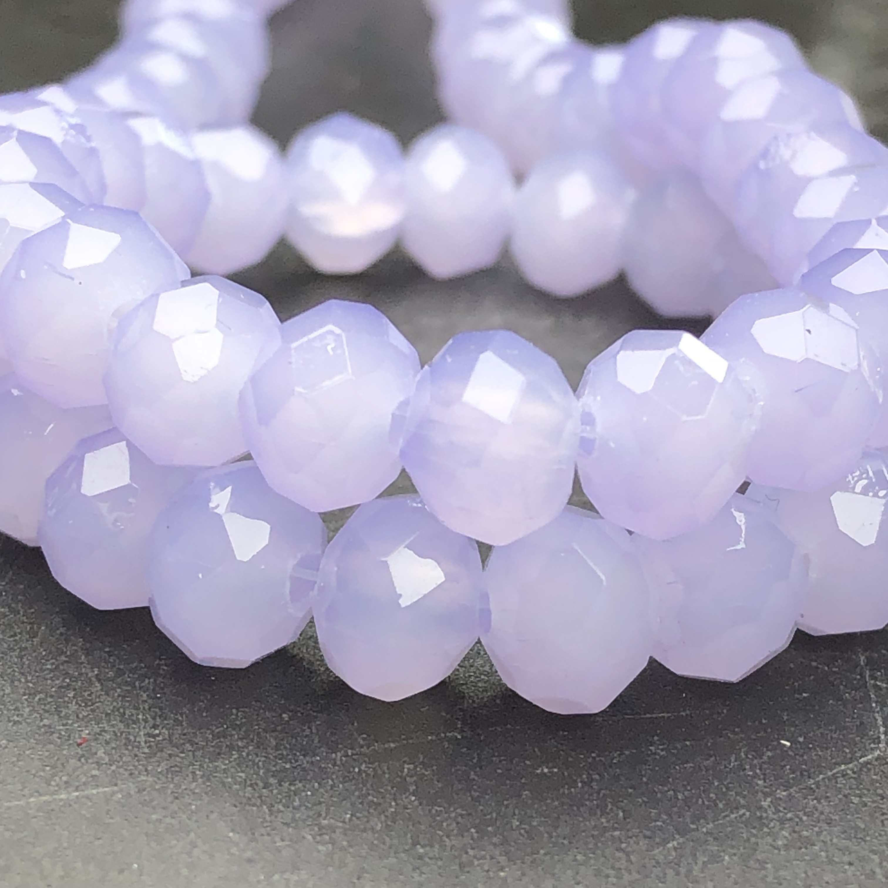 

Eleanbeads 3/4/6/8mm Lavender Round Beads, Czech Faux Crystal Flat Oval Spacer Beads For Making, Handmade Bracelets, Earrings, Necklaces, Bridal Accessories