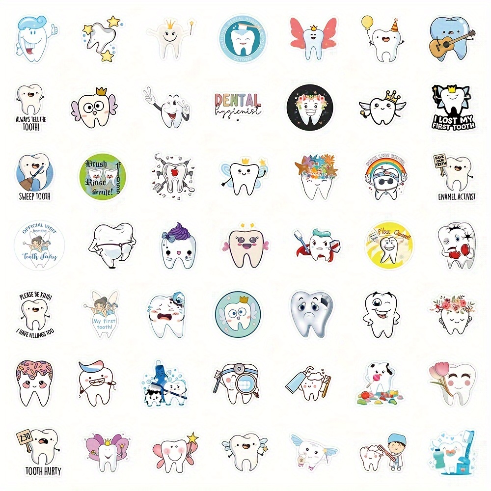 Protect Teeth Stickers Water Bottle Laptop Bicycle Temu