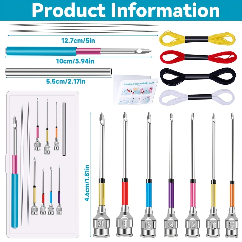 TEMU Kit complet de broderie punch needle avec fil à 4 couleurs et poinçon réglable - Démarrage de loisir créatif DIY sur le thème du printemps pour
