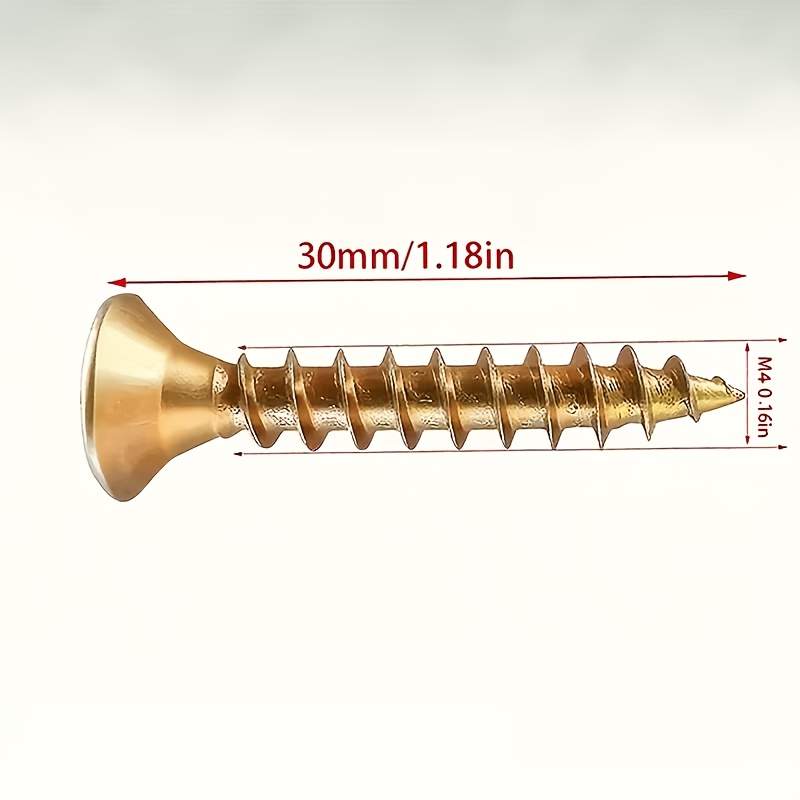 TEMU 100 High-strength Screws - M4 Drilling Screws, Galvanized, Right-hand Thread, , For Wood And Fiberboard - Designed For Wood And Fiberboard,