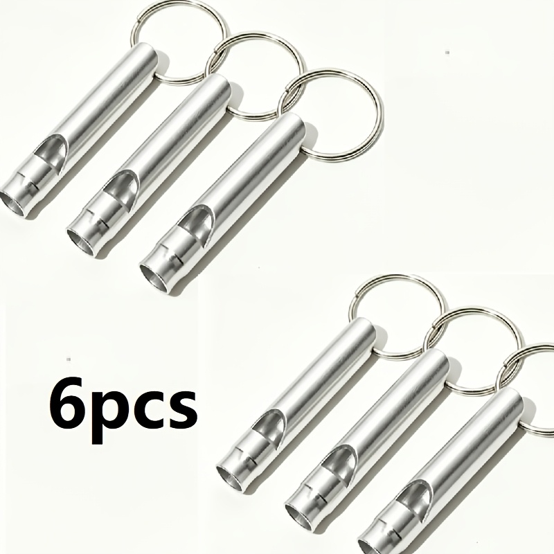 TEMU [ 6-pack ] Mini Whistles - Ideal Keychain For Outdoor Emergencies, Camping, Hunting, And Dog Training