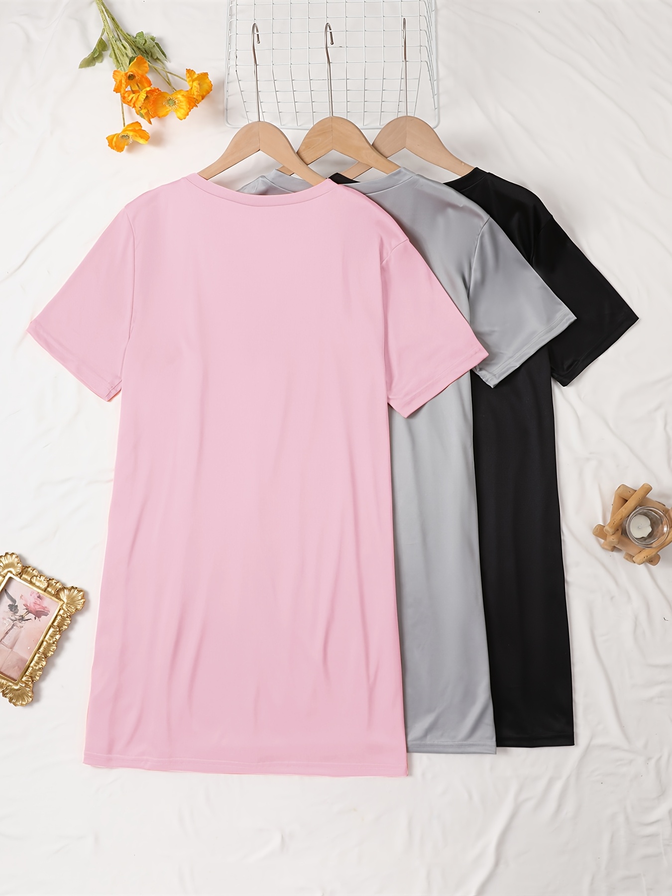 3pcs tallas batas casuales mujer 