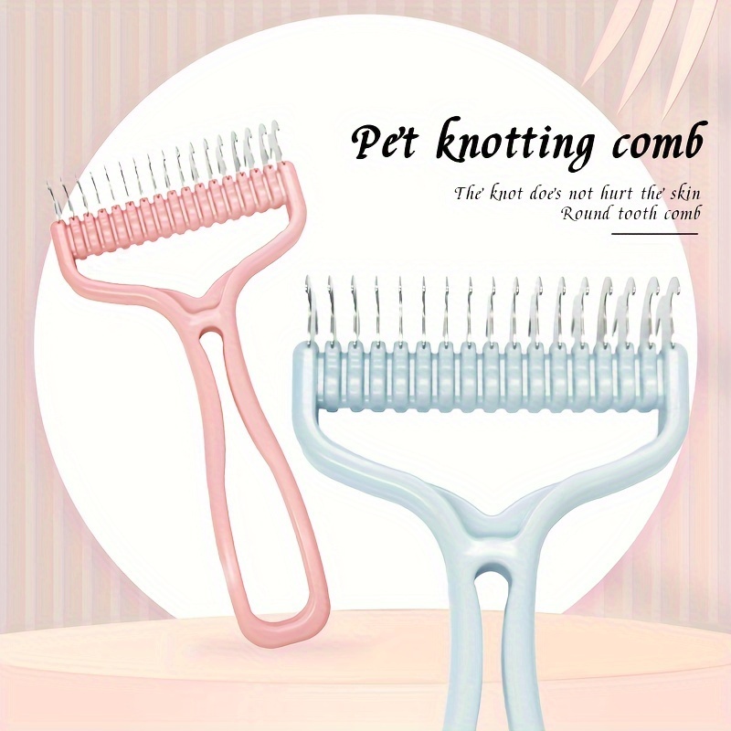 

Undercoat Rake For , Dematting Comb With Extra Wide Double-sided Stainless Steel Teeth For Detangling, Deshedding, Brushing, Thinning & Removing Shed Fur, , Mats, And In Pets