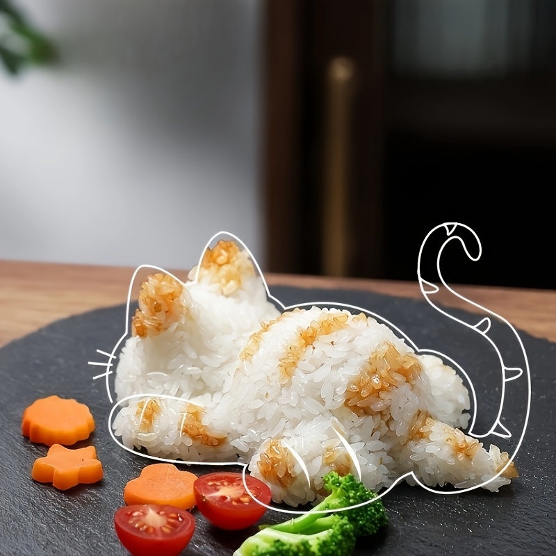 

1pc Cat-shaped Rice Ball Mold - , Food-safe & With Design For ' Meals, Bento Box Accessories| Kitchen Tool| Kitchen Gadget