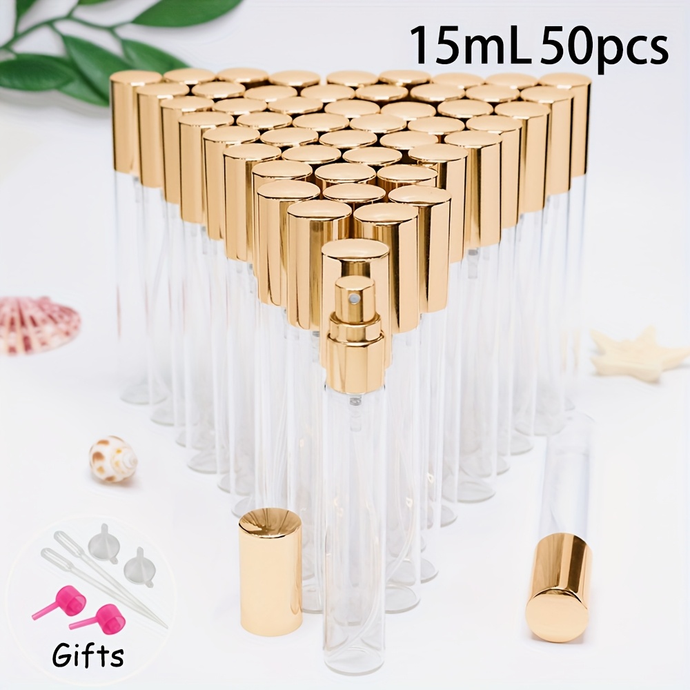 E-shop 50er Set 10ml 15ml Elektro-Aluminium Sprühflasche Aluminium Verschluss Parfüm Dosierflasche