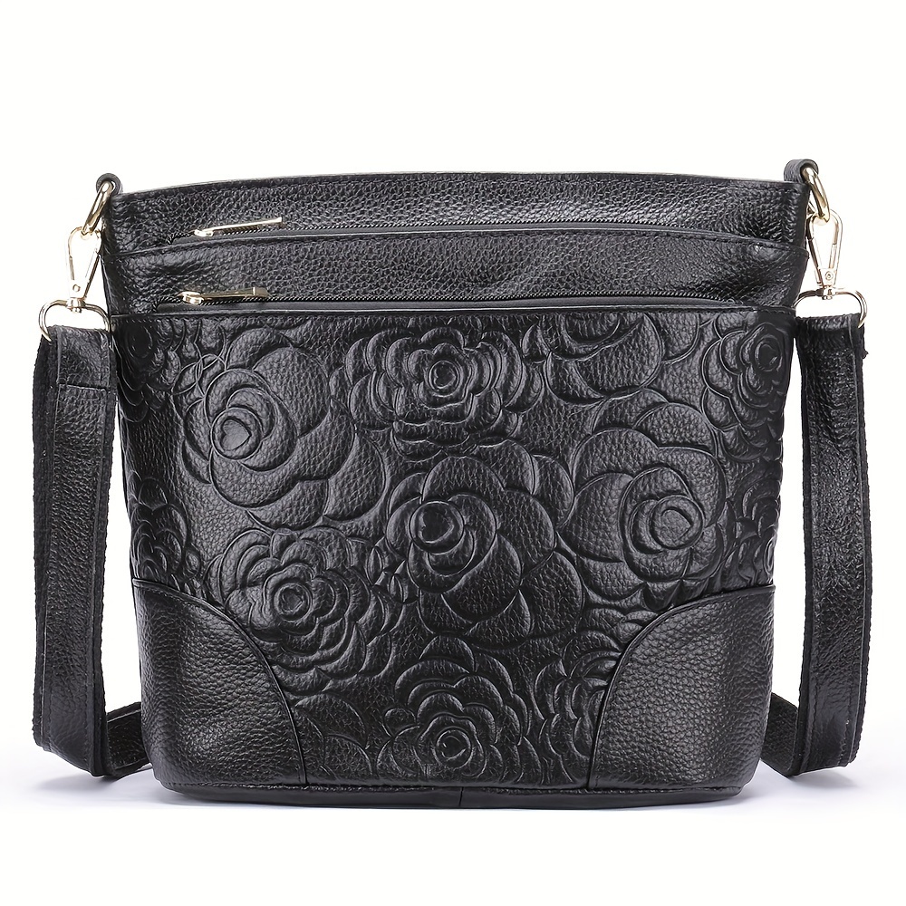 Image of Women's Leather Shoulder Bags Random Printing Crossbody Bag Purse Small Messenger Bag Daily Work Bag Female