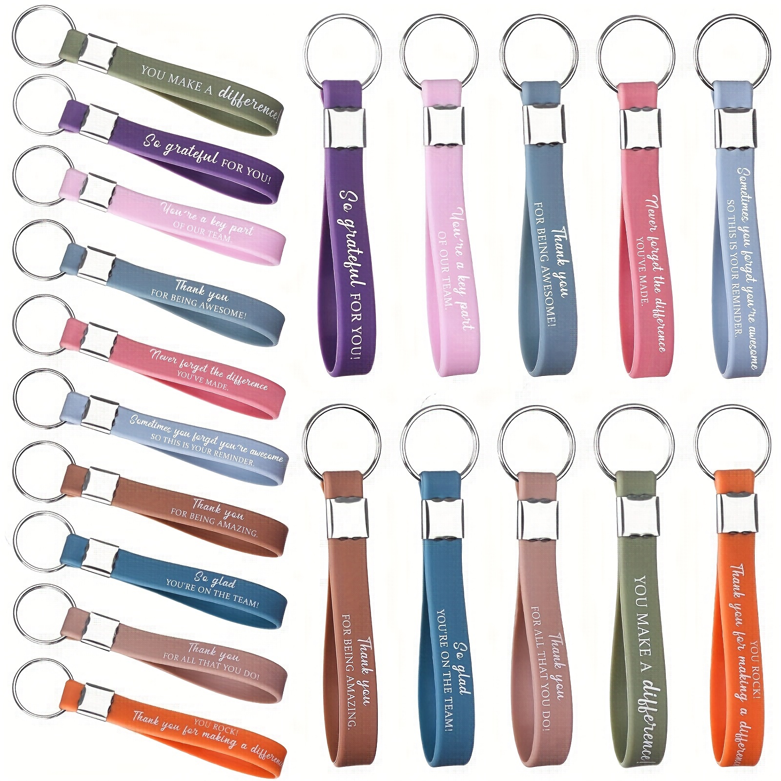 

30 Pcs Inspirational Key Keychain Motivational Key Teacher Employee Appreciation Key For