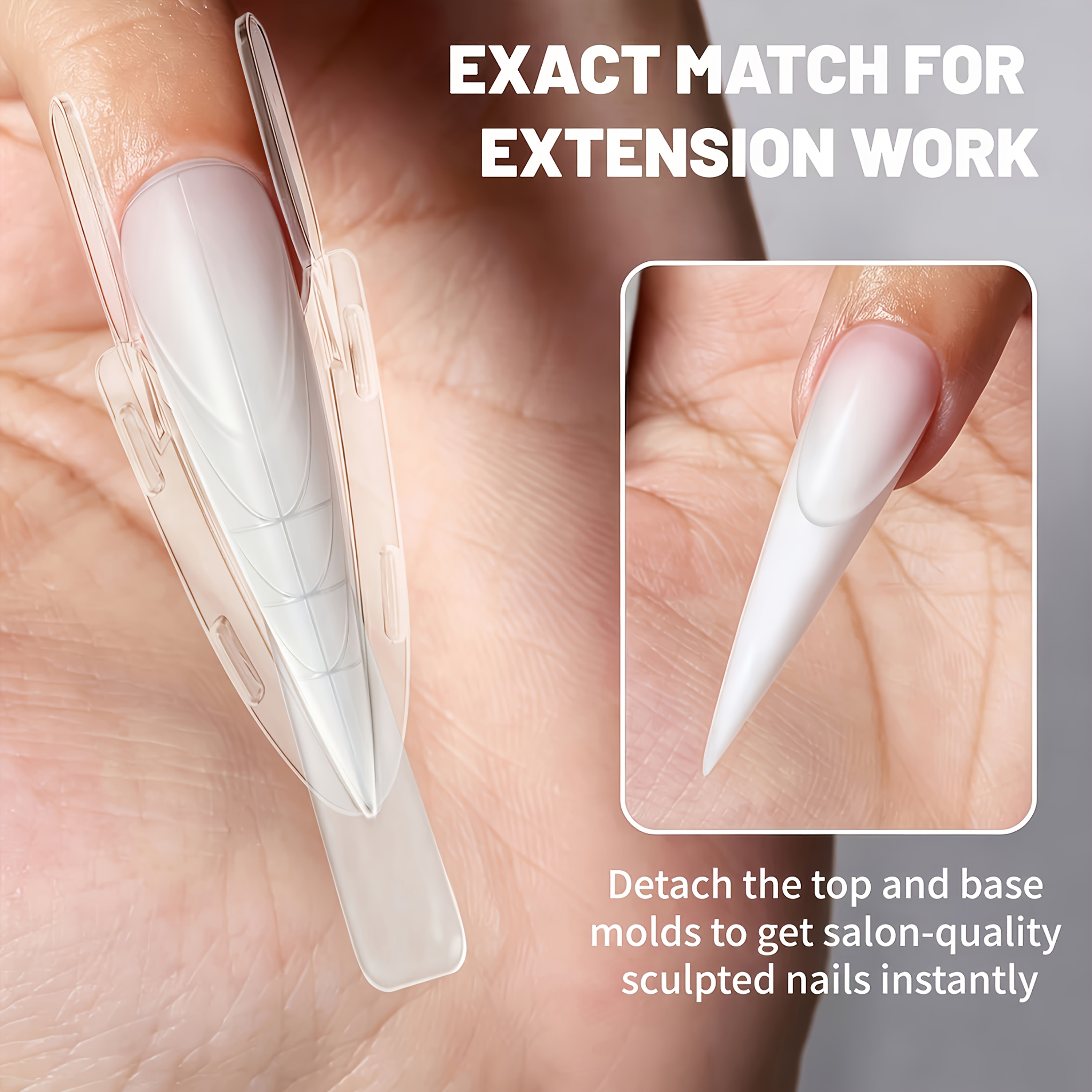 60pcs Double-Sided Handheld Abrasive Nail Lengthening Tools