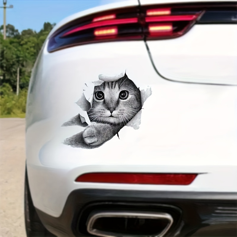 Image of Cat Car Stickers For Laptop Water Bottle Car Truck Motorcycle Vehicle Paint Window Wall Cup Toolbox Guitar Scooter Decals Auto Accessories