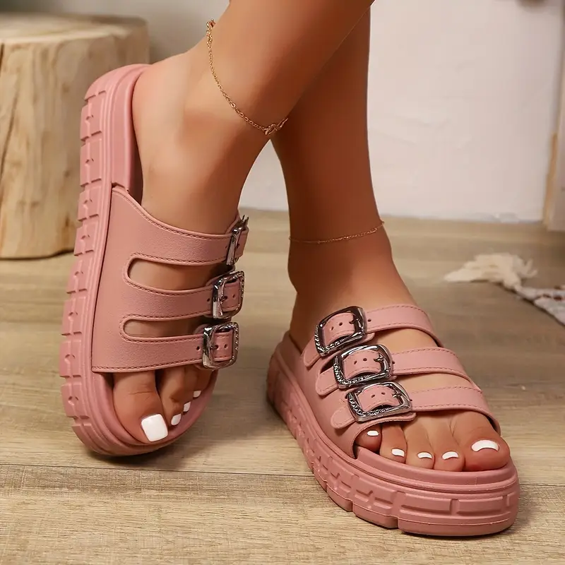 womens beach vacation sandals with thick sole three straps comfortable and breathable non slip bohemian for summer outdoor and home use Product details 28