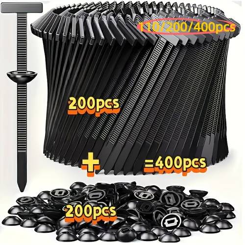 400 200 110pcs heavy duty self locking cable ties with black plastic zip ties uv resistant high strength nylon locking mechanism multi purpose organizing fasteners nylon cable ties versatile plastic quick suitable
