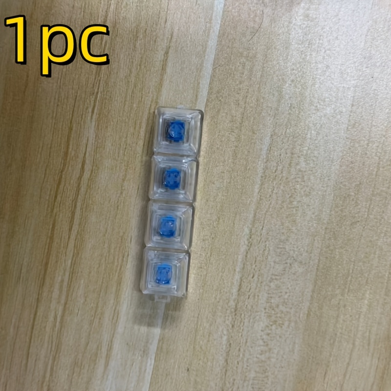 TEMU 1pc Transparent 4-keycap Fingertip Keychain | Compact And Exquisite, Finger Keyboard Button-style Toy, Mechanical Keyboard Keycap, Office