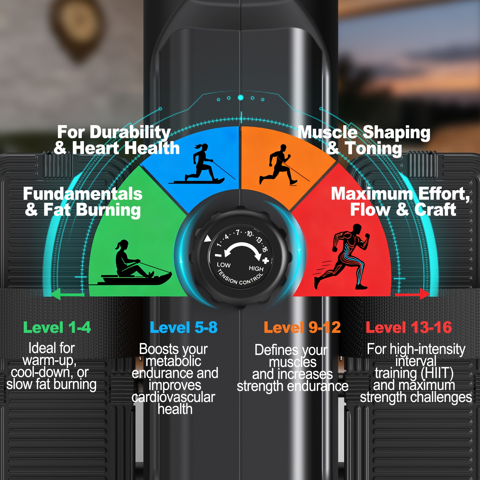 1 VOWVIT Opvouwbare Roeimachine voor Thuis