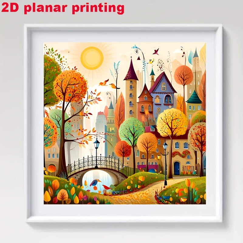 TEMU A Set Of Diy Diamond Paintings, Small Town Diamond Decorations, Adult Diamond Mosaic Kit, Perfect Diamond Dot Diamonds, Perfect For Home