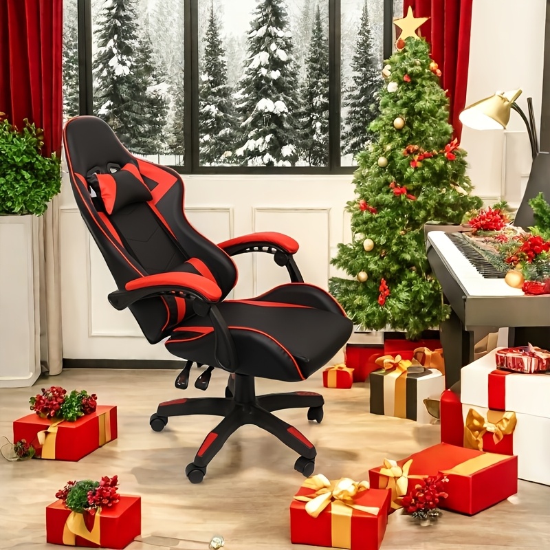 

1pc Ergonomic Office High-back Gaming Chair, Computer Racing Chair With Lumbar Support Headrest And Handrill, Featuring Height Adjustment And Recline , , Christmas Gift