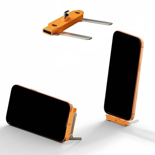 240w type c adapter fully compatible with mobile devices 360 rotating stand connector with hidden phone stand