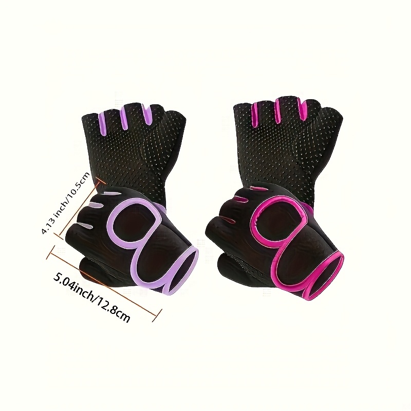 TEMU 4-pack 2-pack Half Finger Fitness Gloves For Weightlifting Training, Anti Slip And Wear-resistant Gloves, Breathable And Lightweight Yoga