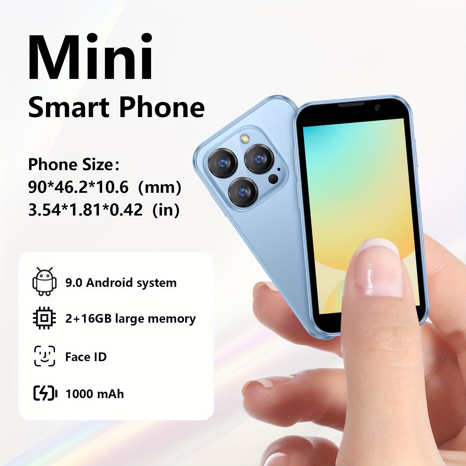  phone is the tiniest smartphone featuring a 3 0 display an unlocked designed for children and students     processor and 2gb plus 16gb storage Product details 0