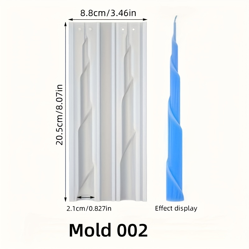 TEMU Multiple Shapes And Specifications Of Spiral Candle Molds, Spiral Candle Molds, Suitable For Candle Production, Suitable For Home Decoration And