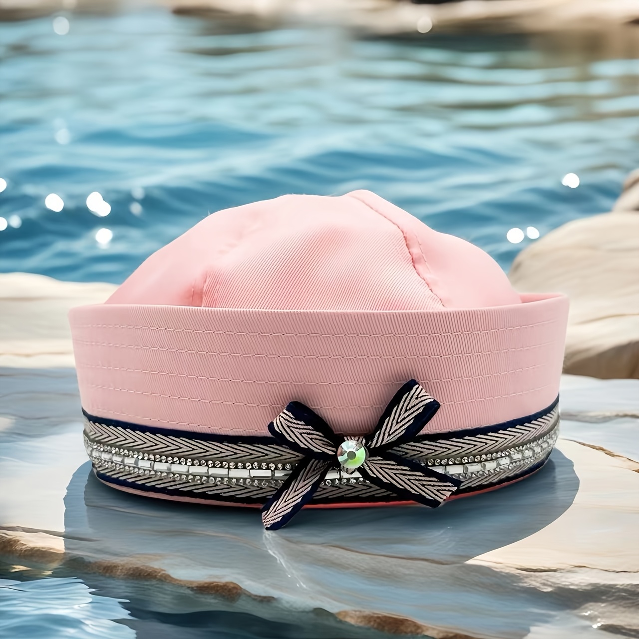 sparkly sailor hat pink glittering party Temu Ireland