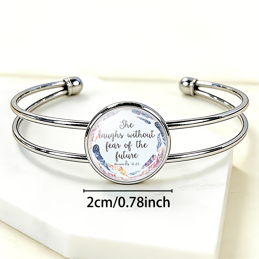 Adjustable Open Bangle with Feather Design