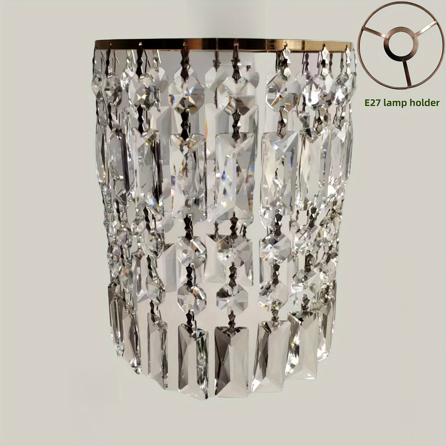 Modern Crystal Chandelier Golden Round Chandeliers Dining - Temu