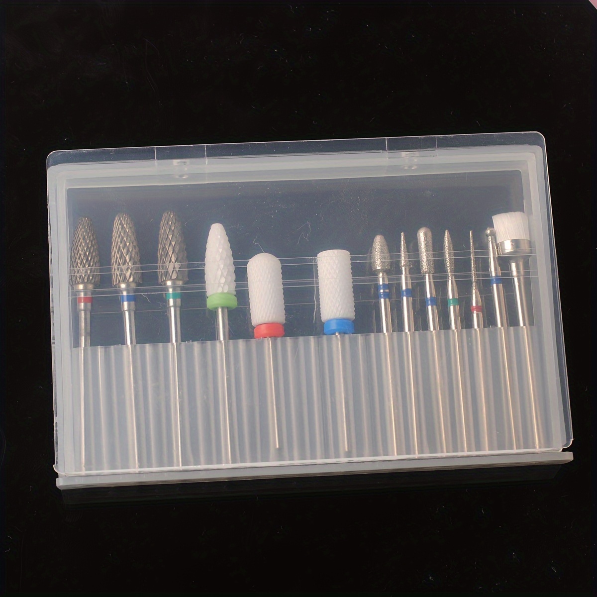 Nail Drill Bits Set for Acrylic Nails with Diamond Carbide Tools