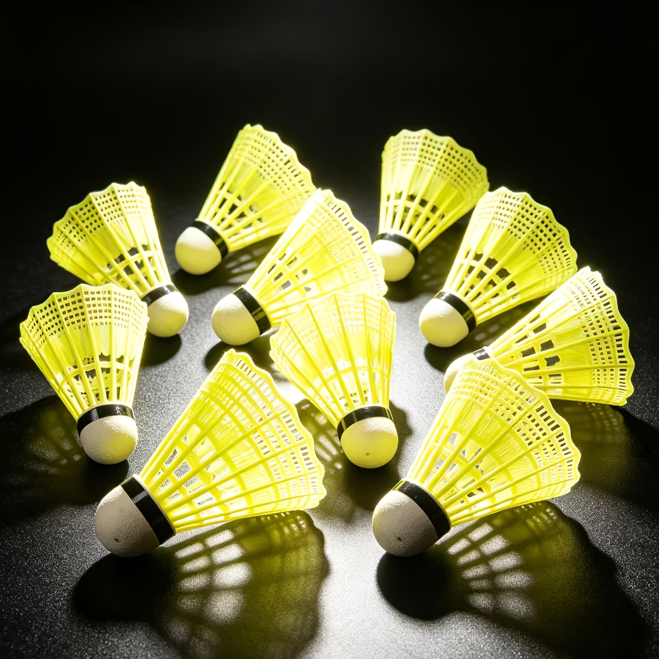 TEMU 10 fléchettes de badminton en nylon, fléchettes de badminton d'entraînement pour sports de - Convient aux activités de à domicile, fléchettes à
