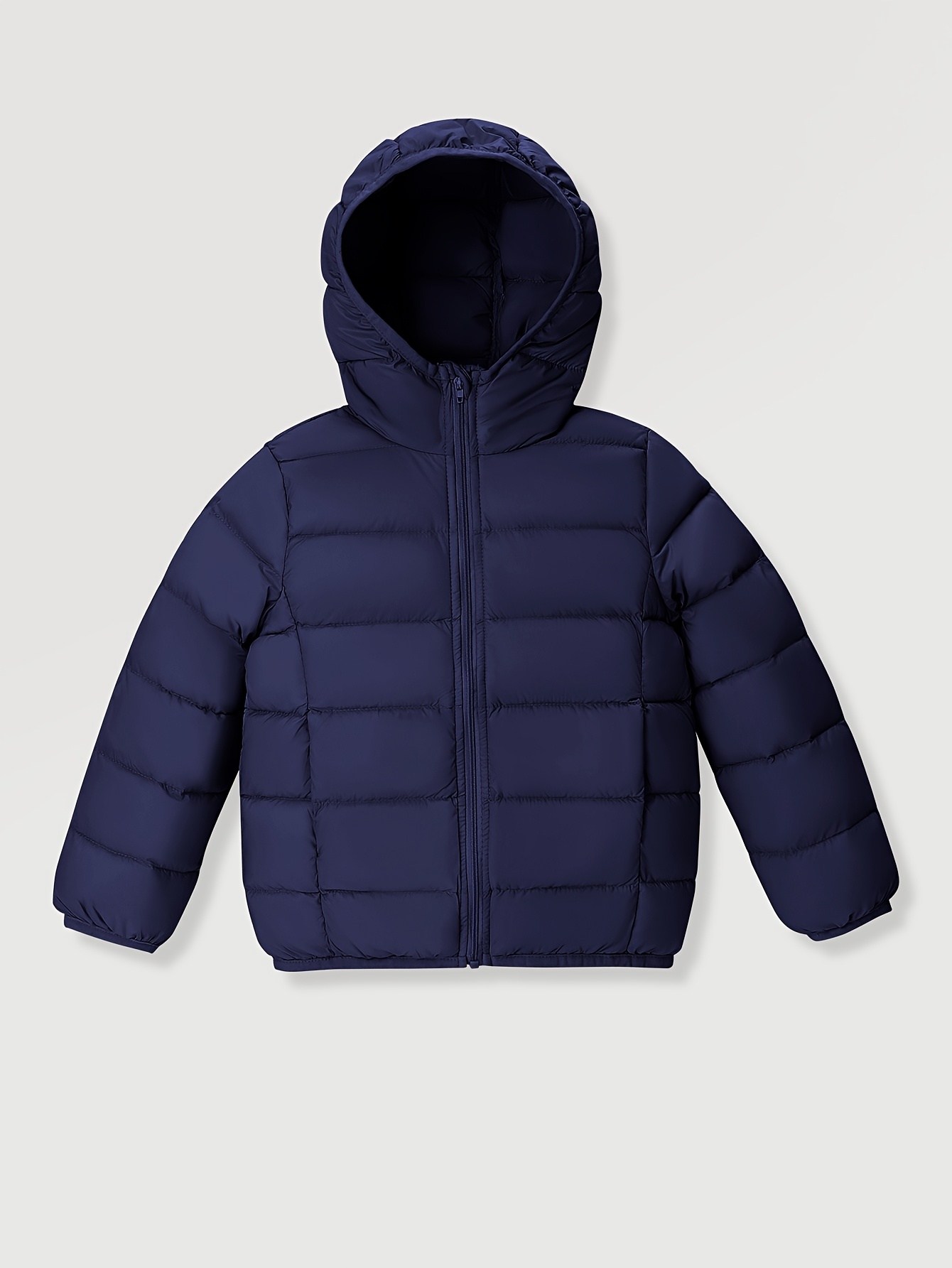 boys hooded zip puffer jacket lightweight coat Temu Australia