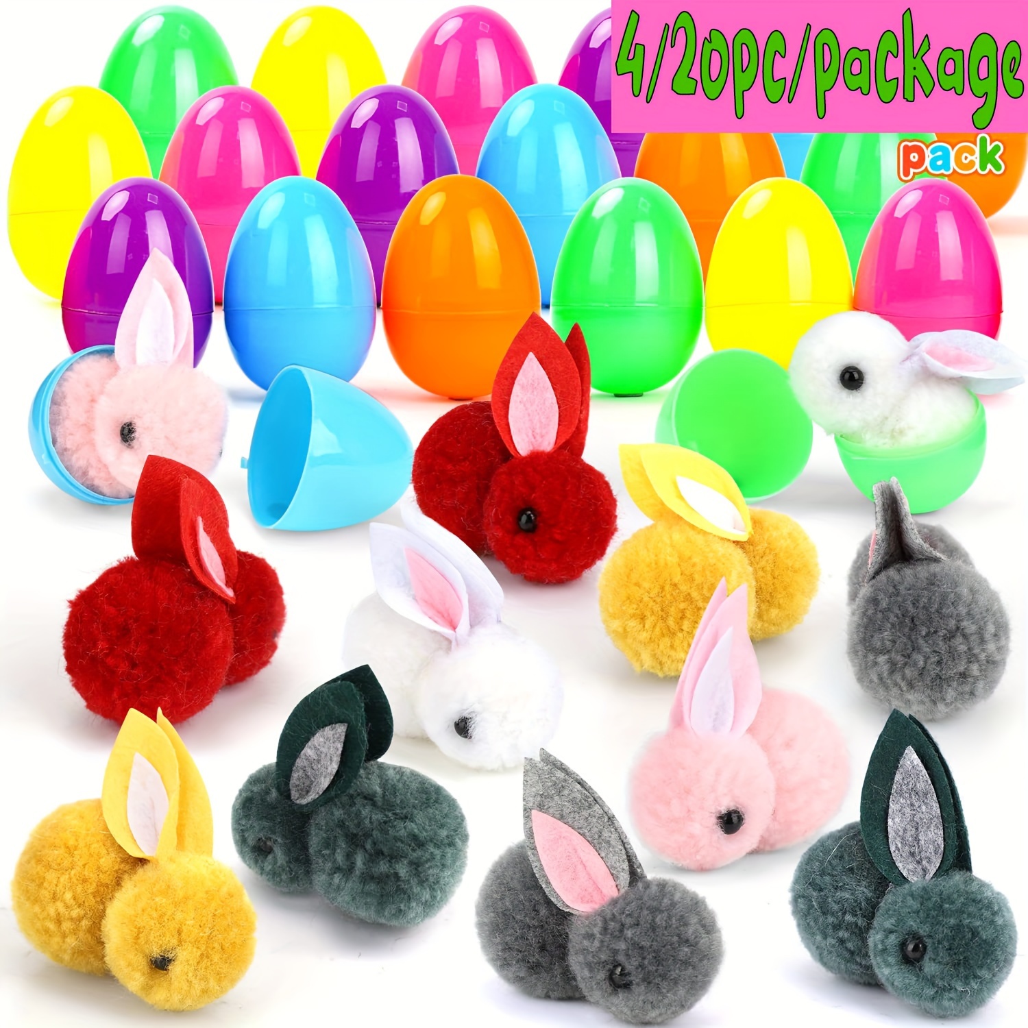 18 Pieces Easter Egg Set Toys Childrens Cartoon Rabbit - Temu Canada