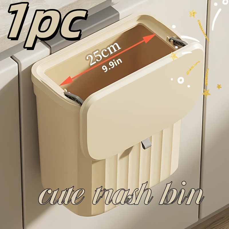TEMU 1pc Hanging Trash Can, Kitchen Cabinet Door Hanging Trash Can, Bathroom Toilet Trash Can, Waste Bin, Rear-hanging Compost Trash Can, Hanging Or