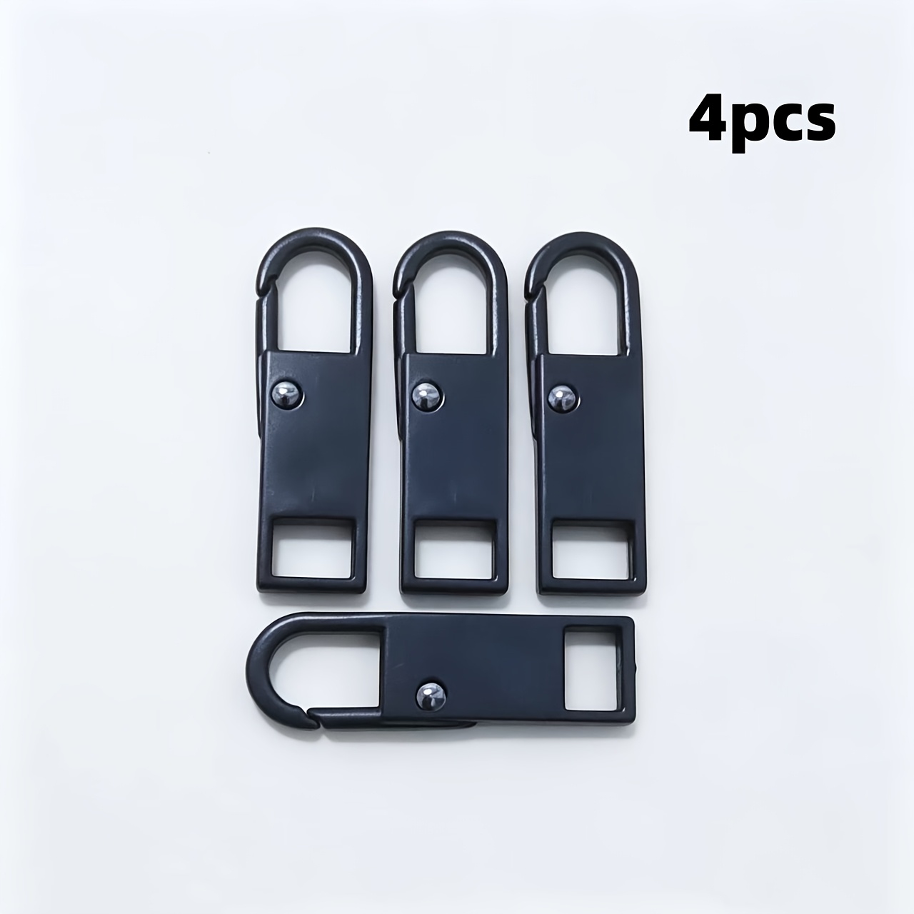 4-piece Quick Zipper Pull Repair Kit | Universal Detachable Hook Sliders For Easy Jacket/backpack/boot/luggage Repairs