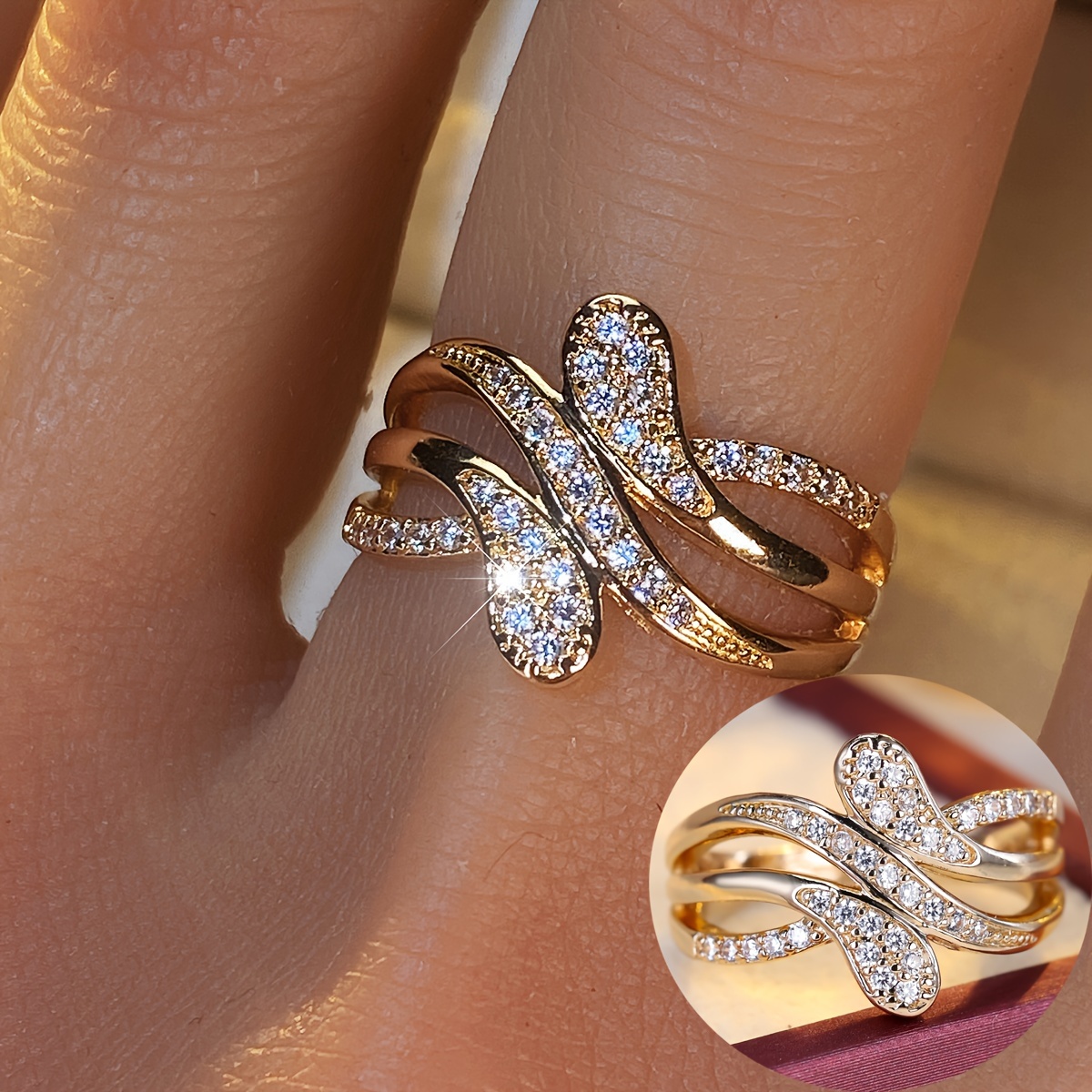 Women's Retro Streamlined Snake Element Wrapping Ring