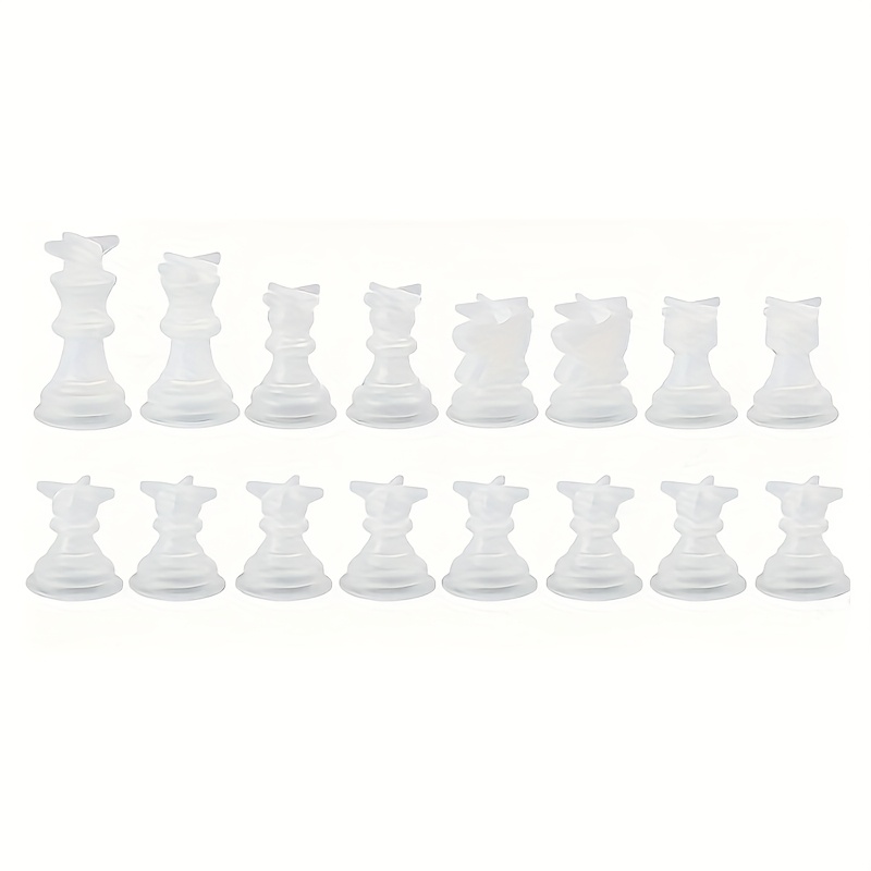 TEMU Upgraded Resin Chess Set For Resin Casting | Featuring 3d Full-size Chess, Checkers, And Chessboard Epoxy Silicone Mold, Perfect For Chessboard