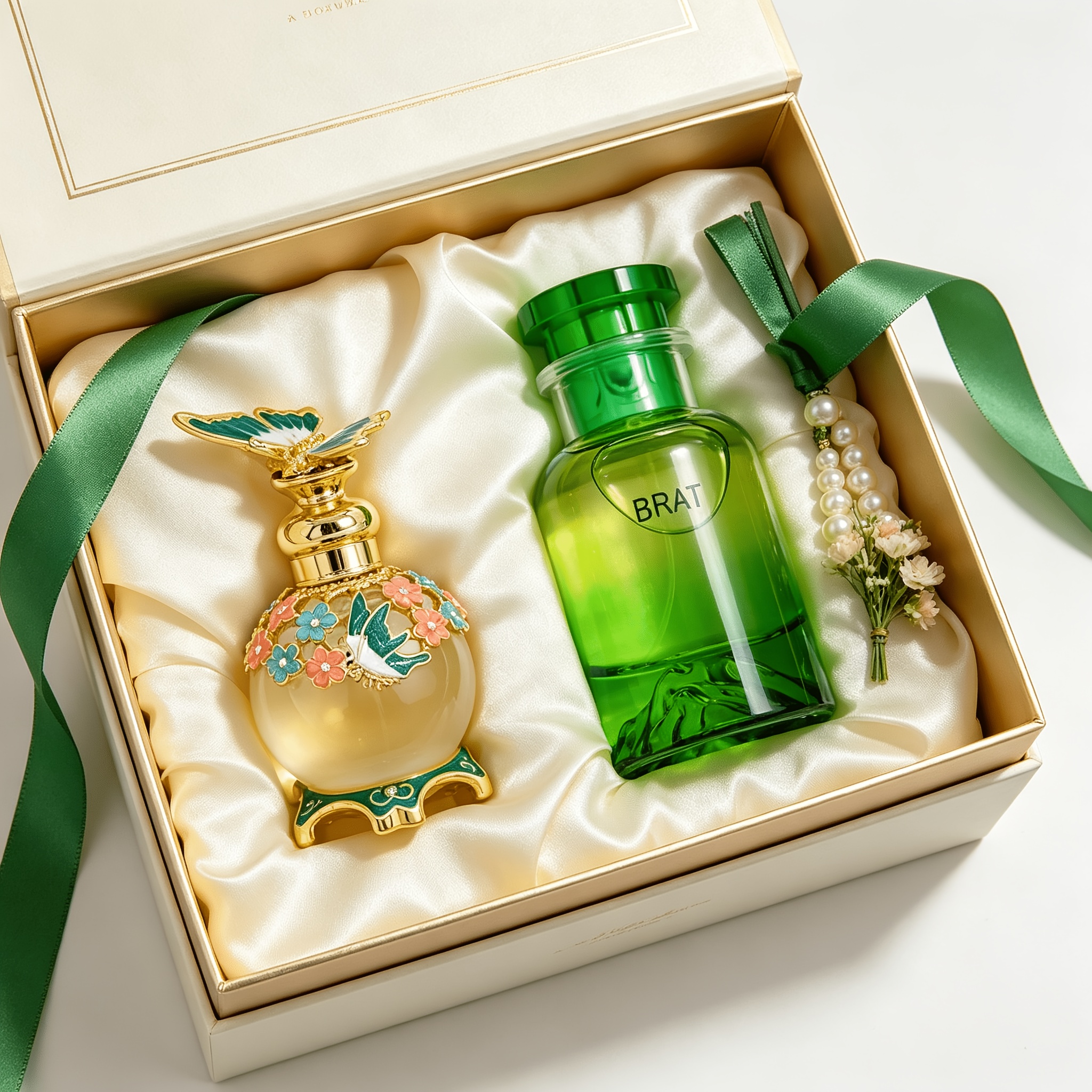 Image of Asaabiq Green 2pcs Edp Perfume Set | And Unisex Fragrance | Ultra Long-lasting Scent | Luxury-inspired Elegant Daily Wear | Ideal Gift