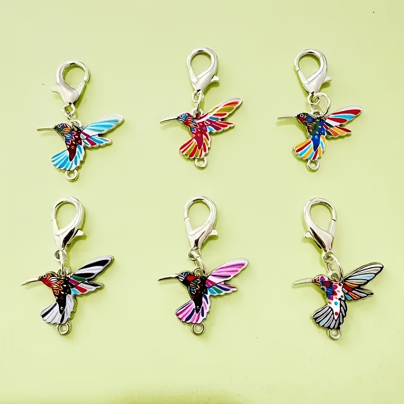 TEMU 6pcs Women's Keychain, Cute Women's Bag Charm, Fashion Accessory, Elegant And Women's Keychain, High-quality Decorative Key Ring, Suitable For