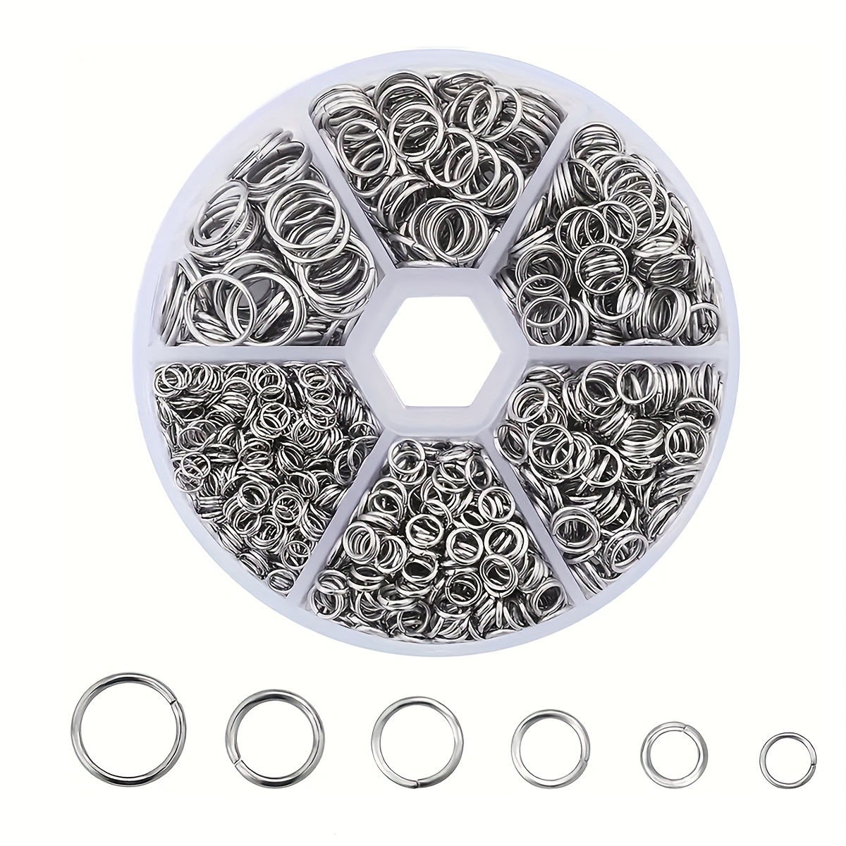 

200/1230pcs Stainless Steel Open Jump Rings - Split Rings Pendant Connectors For Making, Necklace, Bracelet, Small Business Supplies - , , , And Long-