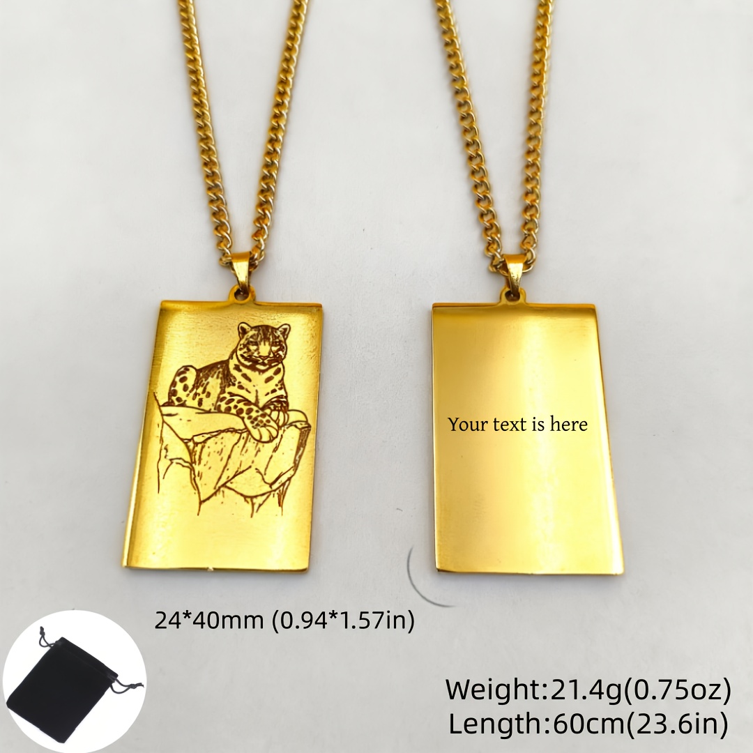 Personalized Custom Photo Engraved Necklace — Unique Gift