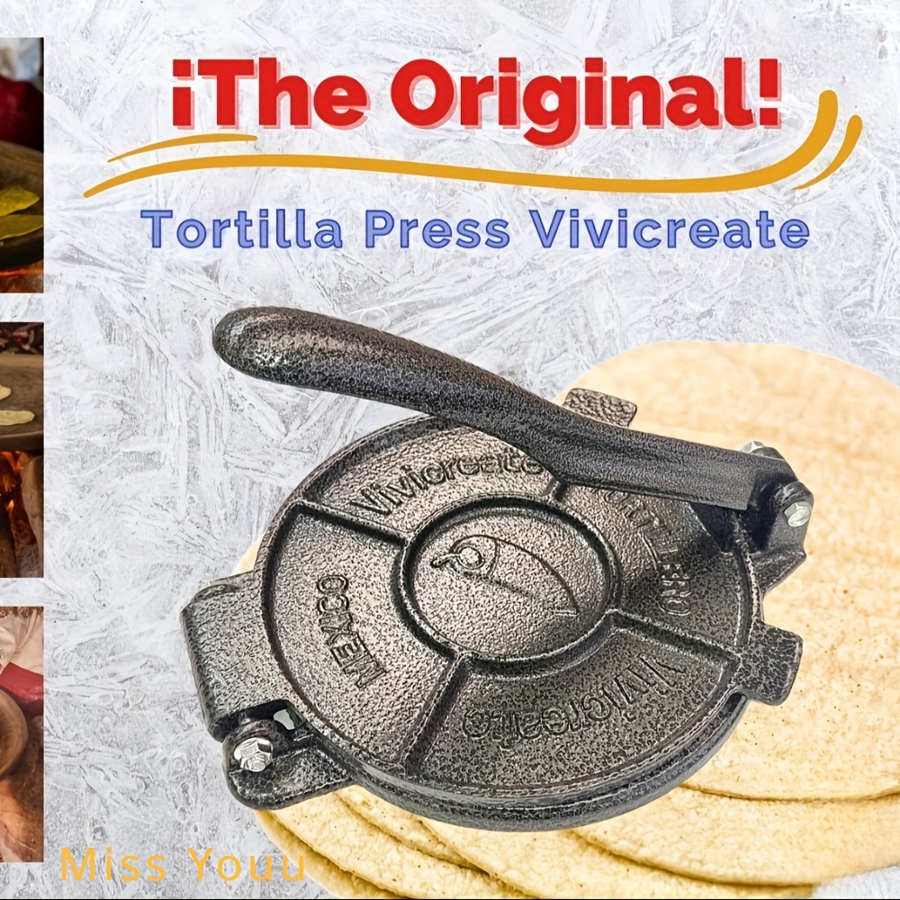 1pc, Vivicreate Tortilla Press,Tortilla Maker, Dough Press,Flour Tortilla Press, Rotis Press, Quesadilla,Tortilla Makers (7.5 Inch) Tortilla Press Maker