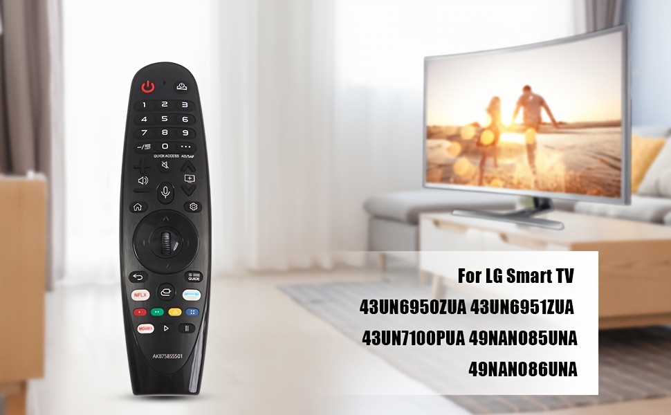 جهاز تحكم عن بعد بالأشعة تحت الحمراء لأجهزة LG Smart TV - متوافق مع طرازات OLED، NanoCell و4K UHD، بدون وظيفة المؤشر التفاصيل 0