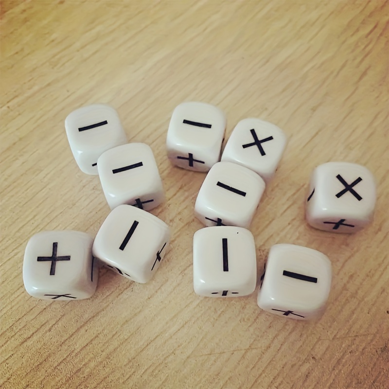 

10/20pcs Math Teaching Dice With Symbols For Addition, Subtraction, Multiplication, And Division