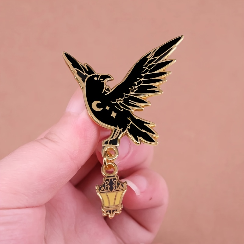 Broche Ancienne Oiseau émaillé - Bijou Fantaisie Vintage - Occasion