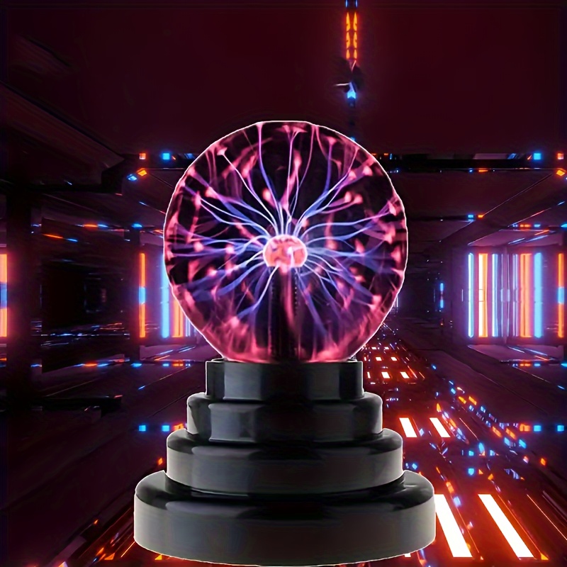 

Boule Plasma Interactive de 5 Pouces - Activée par Toucher et Son, Lampe LED Changeante de Couleur pour Fêtes, Décoration Artistique et Cadeaux - Alimentée par USB