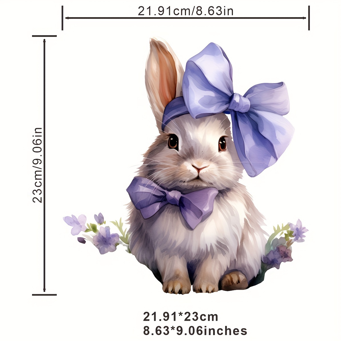 Purple Bow Rabbit Easter Gifts Men Diy Washable Heat - Temu