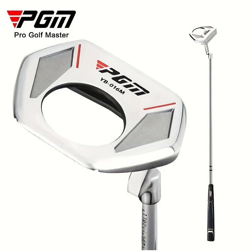 pgm golf putter semi circular ball picking function putter anti slip   stainless steel head with aiming line stainless steel shaft material low center of gravity and picking ball function details 2