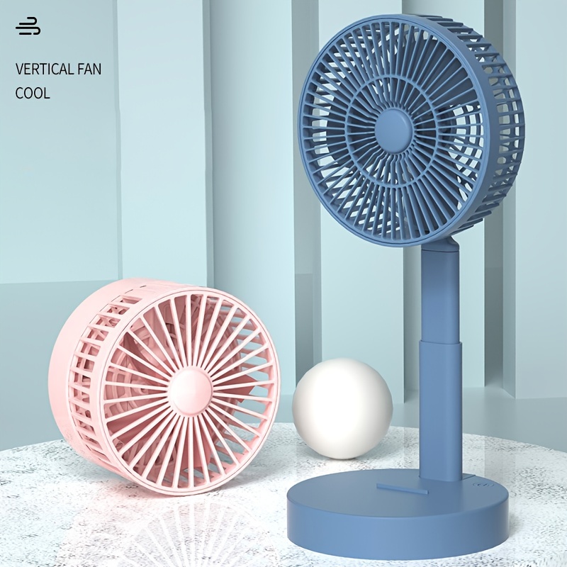 

Mini Vertical Folding Telescopic Charging Fan, Portable Desktop Electric Fan