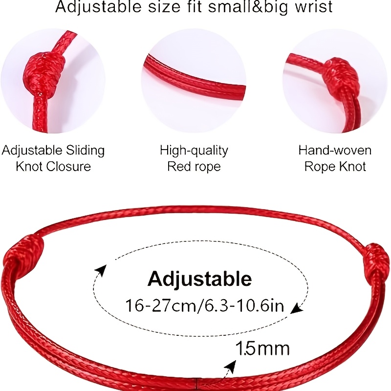 2pcs Hand-Woven Couple's Friendship Bracelets, Adjustable Gift