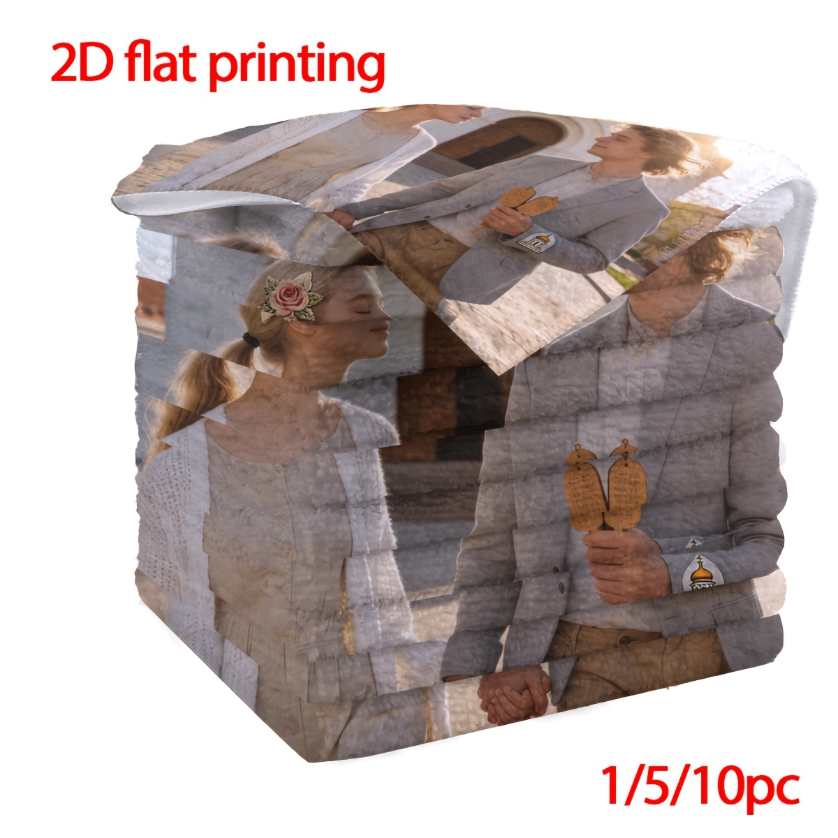 TEMU 1/5/10pcs, Customizable Picture And Text Washcloth, Couple's Keepsake, Hd Printed , Custom Patterns On Demand, Free Text Editing, Vibrant And