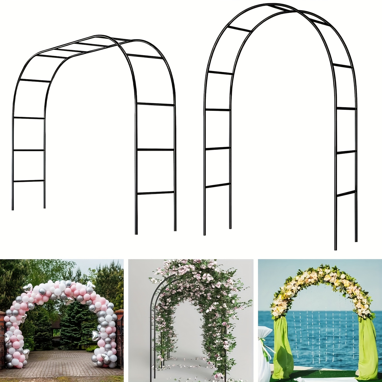 

Elegant Metal Garden Arch - Weddings, Parties & Climbing Plants | Outdoor Decor