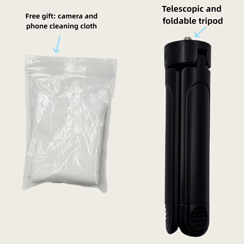 TEMU Trépied pliable et télescopique pratique, support compact avec vis de pouce, adapté pour Micro-Leica K21 , Retro 12X Fill Light, smartphones,